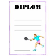 Diplom - tenista muž