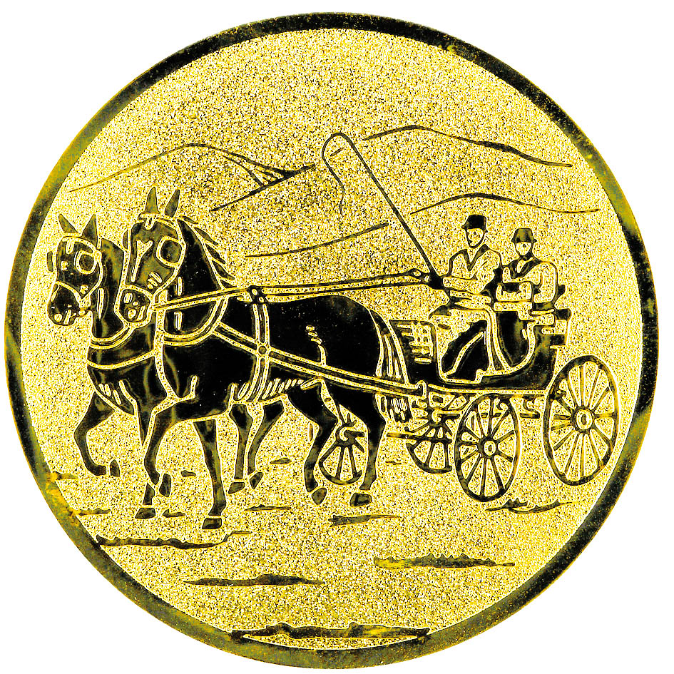 emblém 25mm - koně vozatajové
