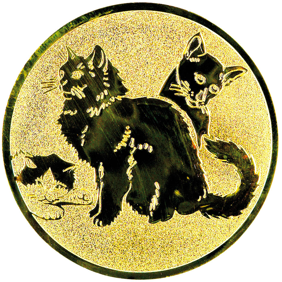 emblém 25mm - kočky