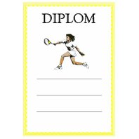 Diplom - tenistka s rámečkem