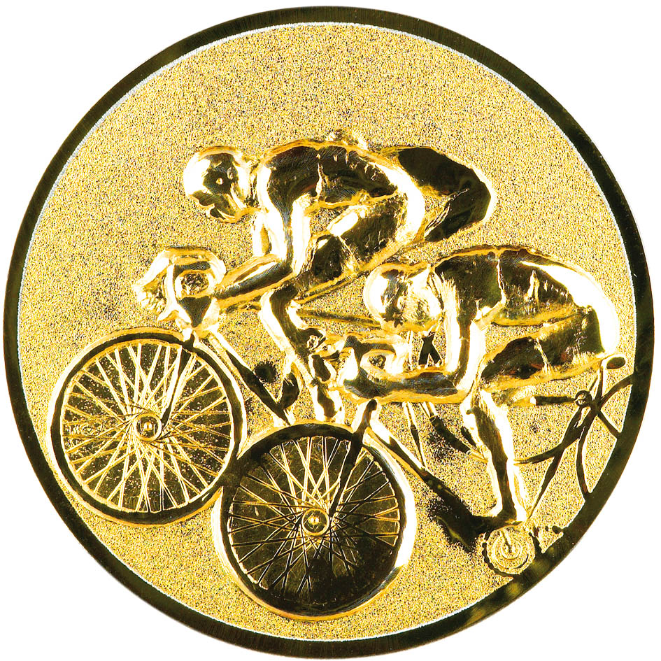 tvarovaný emblém 25mm- cyklista