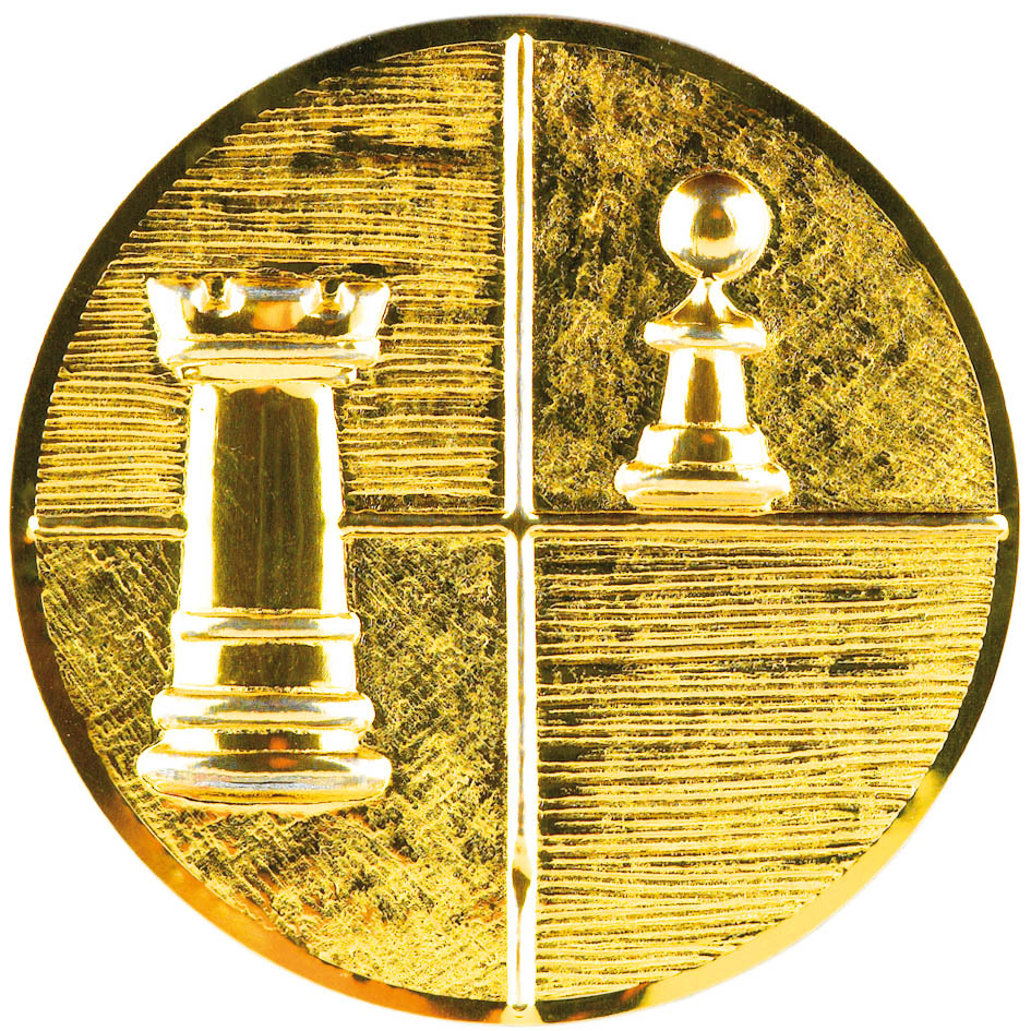 tvarovaný emblém 25mm- šachy