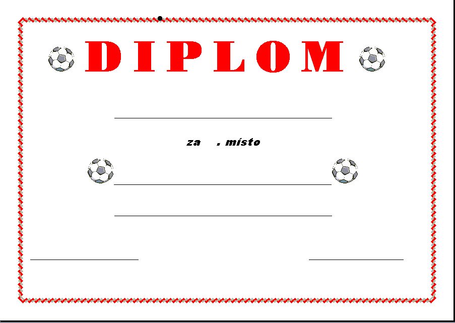 Diplom - fotbalové míče