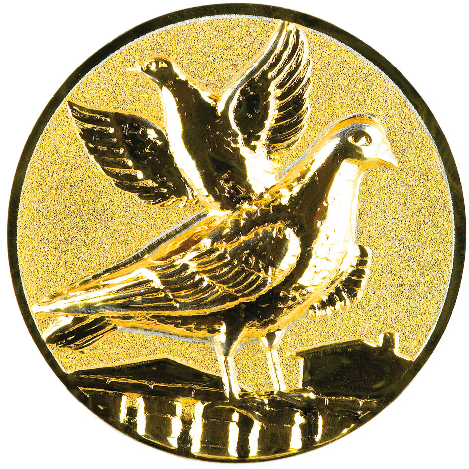 tvarovaný emblém 25mm- holuby