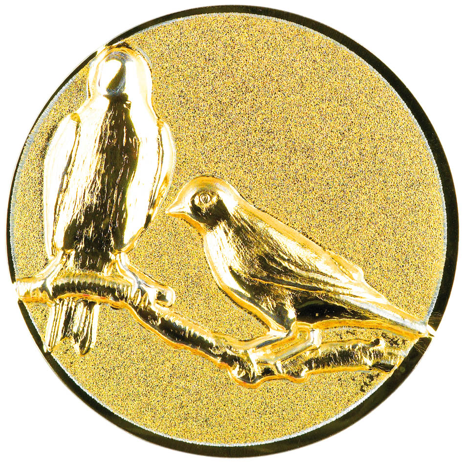 tvarovaný emblém 25mm- zpěvné ptactvo