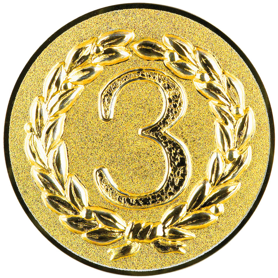 tvarovaný emblém 25mm - trojka