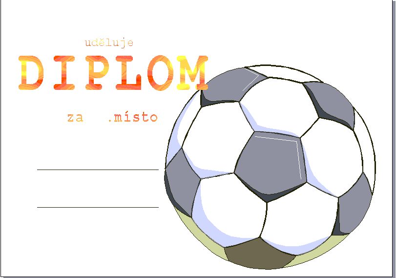 Diplom - fotbalový míč