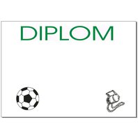 Diplom - fotbalový míč s píšťalkou