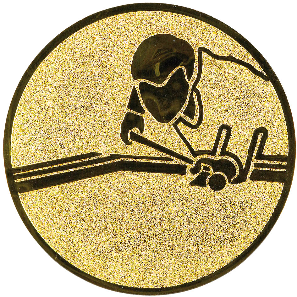 emblém 25mm - kulečníkový hráč