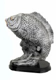 Soška ryba 23cm stříbrná