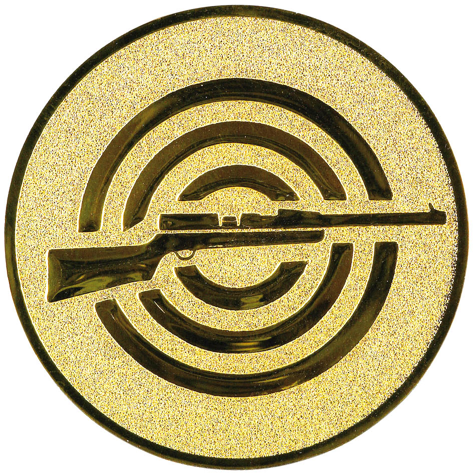 emblém 25mm - puška,terč