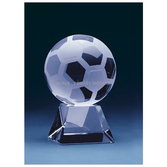 fotbalová skleněná trofej