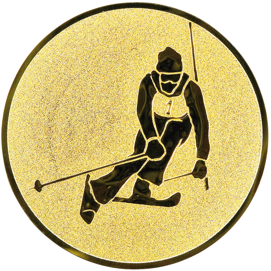 emblém 25mm- sjezdové lyžování