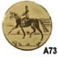 emblém 25mm - kůň s žokejem