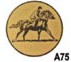 emblém 25mm - kůň s jezdcem