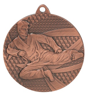 Medaile karatistická bronzová 50mm 007