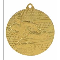 Medaile karatistická zlatá 50mm m007