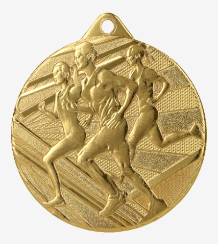 Medaile 50mm m038 zlatá běh