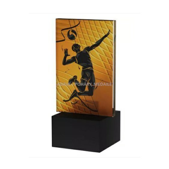 skleněný volejbalista