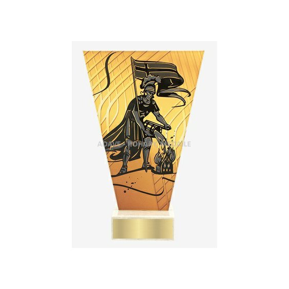 skleněná plaketa hasič adave